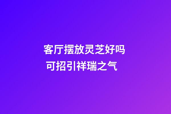 客厅摆放灵芝好吗  可招引祥瑞之气